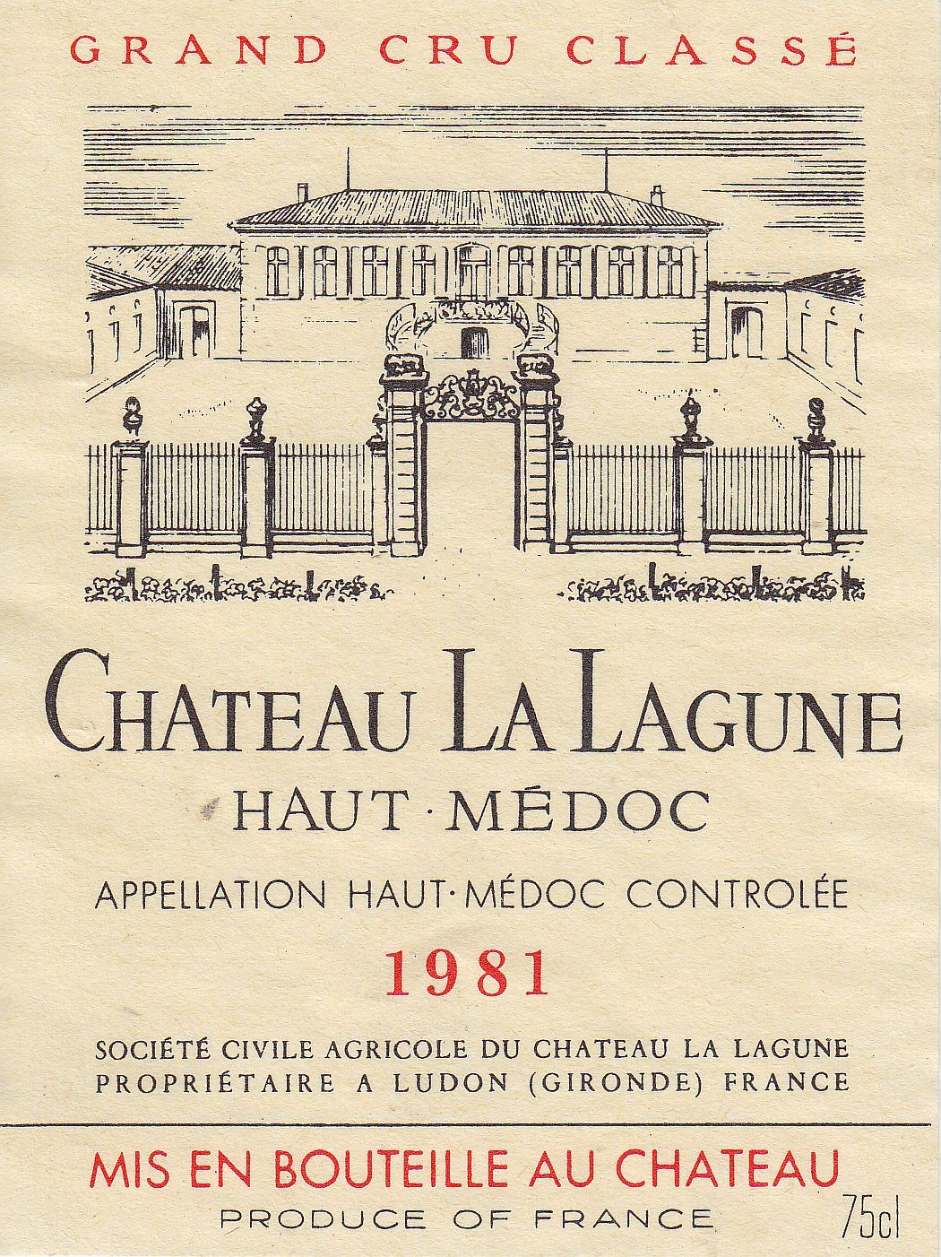 Lagune, Bordeaux, Haut Medoc, France, AOC, 3eme Cru Classe