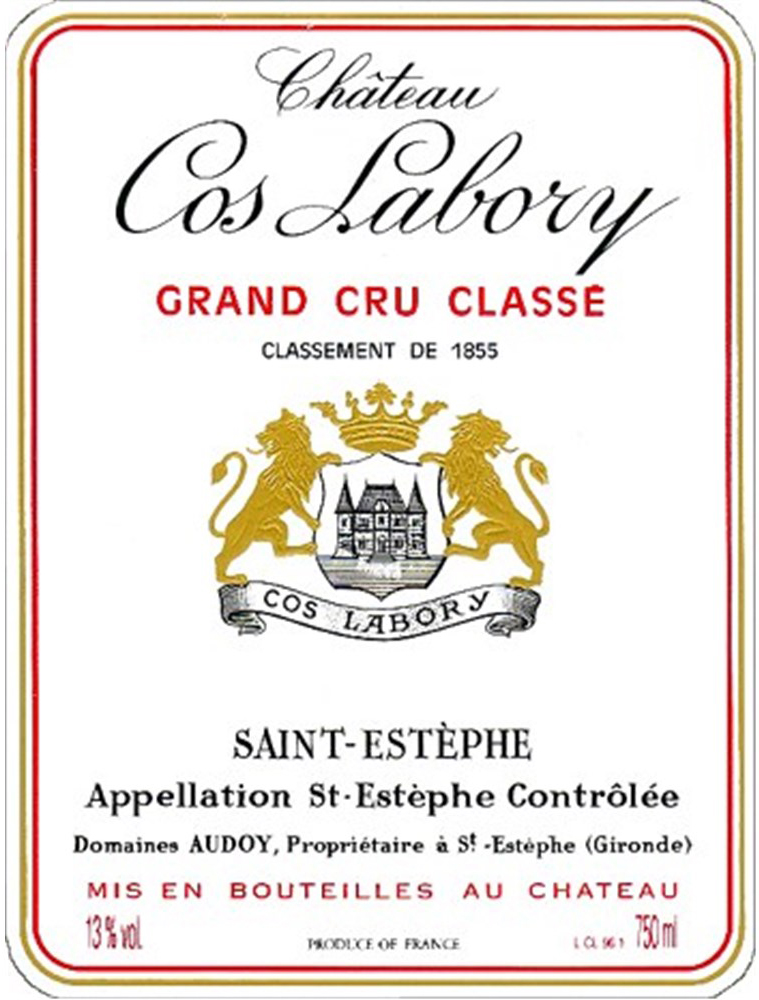 Cos Labory, Bordeaux, Saint Estephe, France, AOC, 5eme Cru Classe