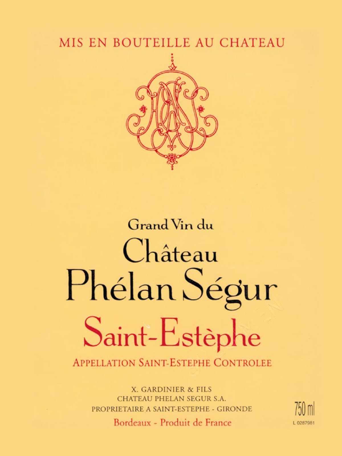 Phelan Segur, Bordeaux, Saint Estephe, France, AOC, Cru Bourgeois
