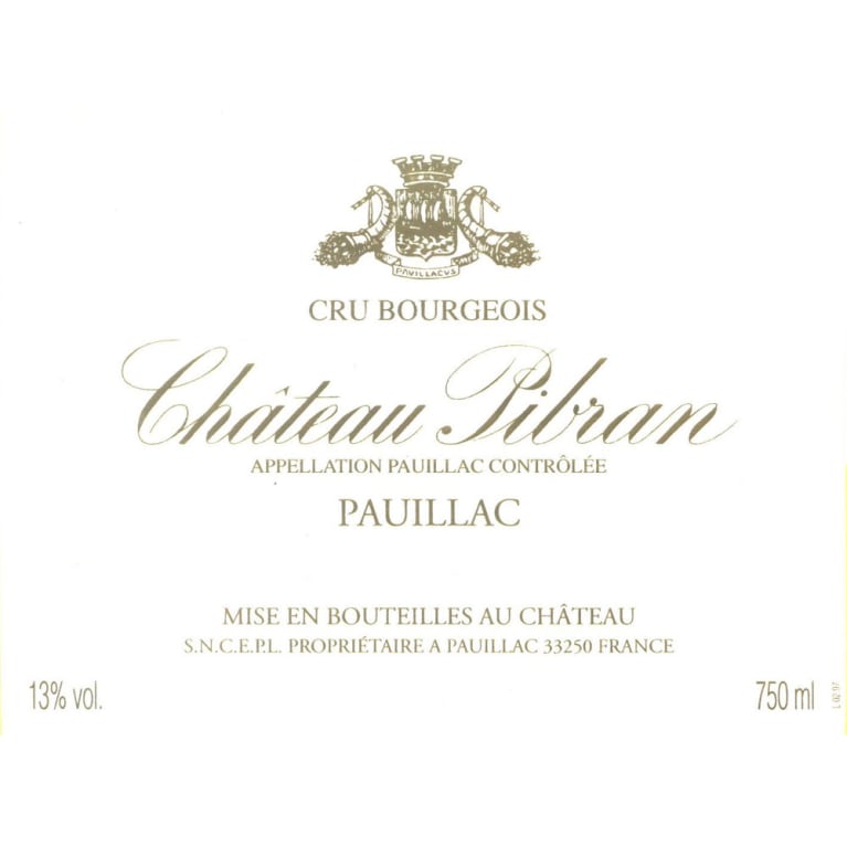 Pibran, Bordeaux, Pauillac, France, AOC, Cru Bourgeois