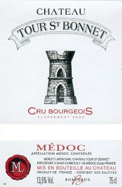 Tour St Bonnet, Bordeaux, Medoc, France, AOC